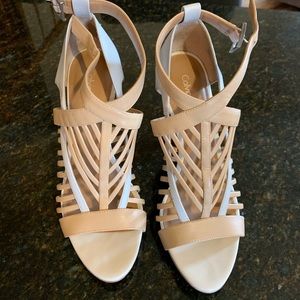 Calvin Klein Leather Strappy Sandals Size 8